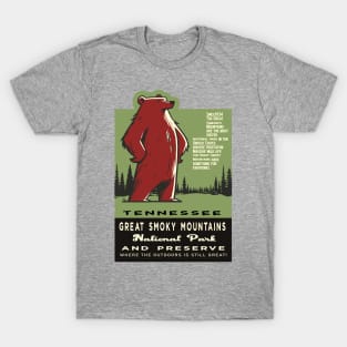 Great Smoky Mountains National Park FUNNY Bear. T-Shirt